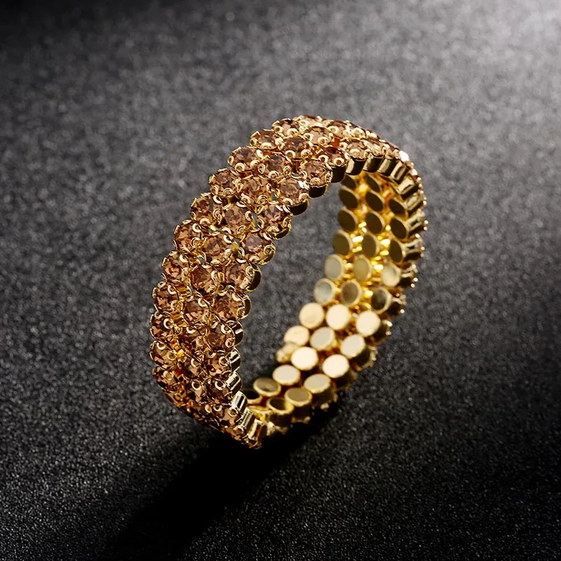 Guvivi кристалл горный хрусталь браслет браслеты для женщин Регулируемые широкие манжеты Браслеты Свадебные Ювелирные изделия Подарки - Окраска металла: 55