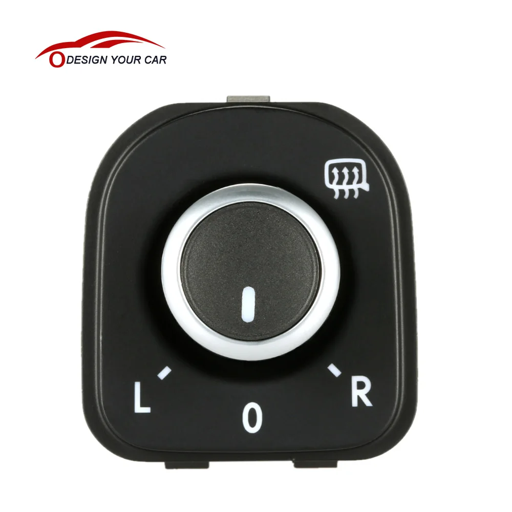 

Car Style Side View Mirror Rear View Mirror Switch Adjust Plating Control Knob with Heat for VW Golf 5/Sagitar