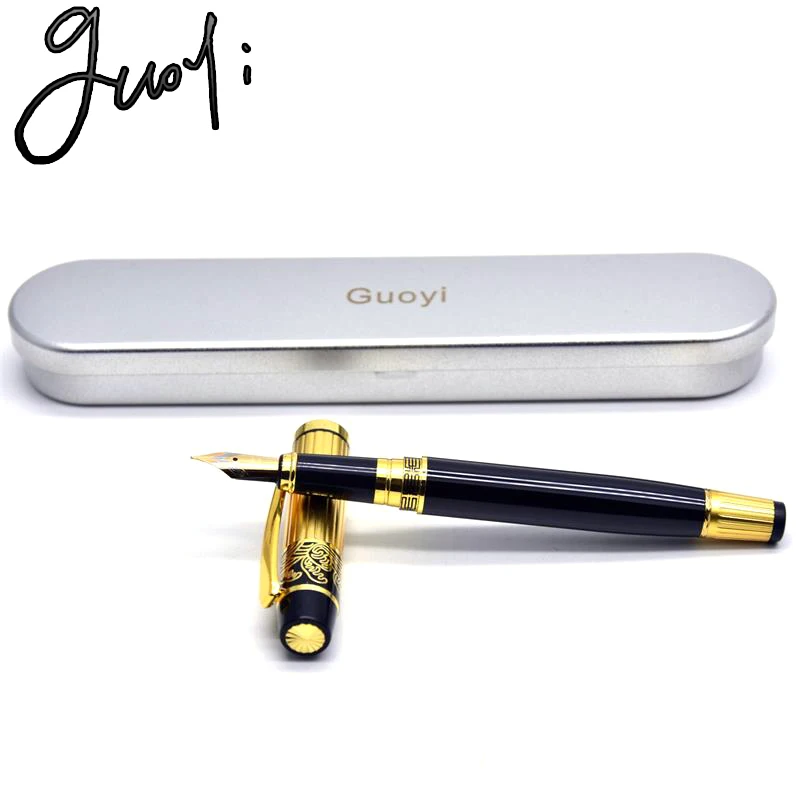 Guoyi K901 50 шт. чернила перьевая ручка 0 5 мм металлический high end деловая для офиса