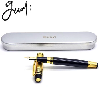 

Guoyi K901 50pc Ink Fountain pen 0.5mm Metal high-end business office gifts and corporate logo customization signature pen