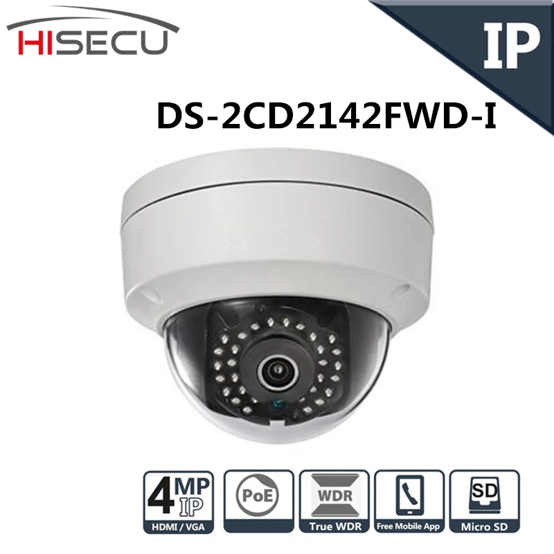 English Version IP Camera 4.0 megapixel V5.3.3 Mini Dome Camera IP Camera 1080P Support Onvif POE DS-2CD2142FWD-I 2.8/4mm lens