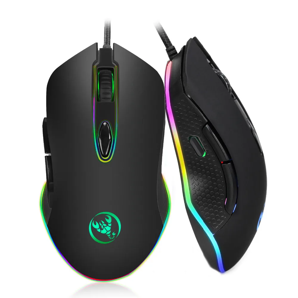 

Vococal USB Wired RGB Mouse 12-Level DPI LED Gamer Desktop Laptop PC Gaming Mouse Mice for Computer PC Desktop Laptop Overwatch