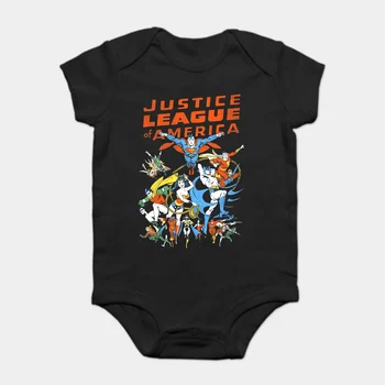 

Baby Onesie Baby Bodysuits kid t shirt Funny novelty Justice League Of America Big Group