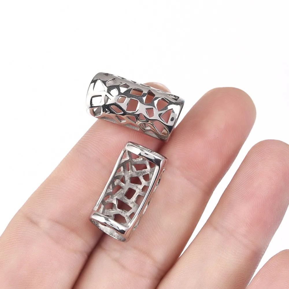 Stainless Steel Slider Tube Beads Hollow Hole 6&9mm (7)
