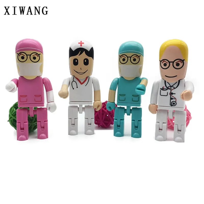 

Doctor Nurses Type USB Flash drive 128gb Memory usb 2.0 4GB 8GB pen drive 16GB 32GB 64GB Dentist Pendrive Flash Stick Best Gift