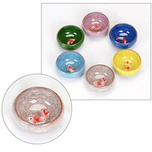 6 шт/1 лот двойная стена прозрачная чайная чашка, кофейная чашка подарок керамические миски чайный набор