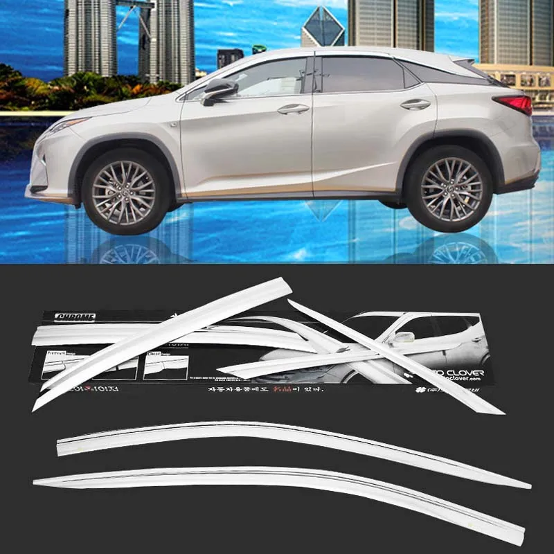 

1 Set Brand New Chrome Side Vent Sun Shade Window Visors Rain Guard Deflectors For Lexus RX 200t/300/450h 2016-2018