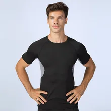 Гимнастическая майка Для мужчин Спортивная рубашка с короткими рукавами, короткий рукав с О-образным вырезом бег футболка Топы для фитнеса мужской для пробежки тренировки рубашки одежда Рашгард