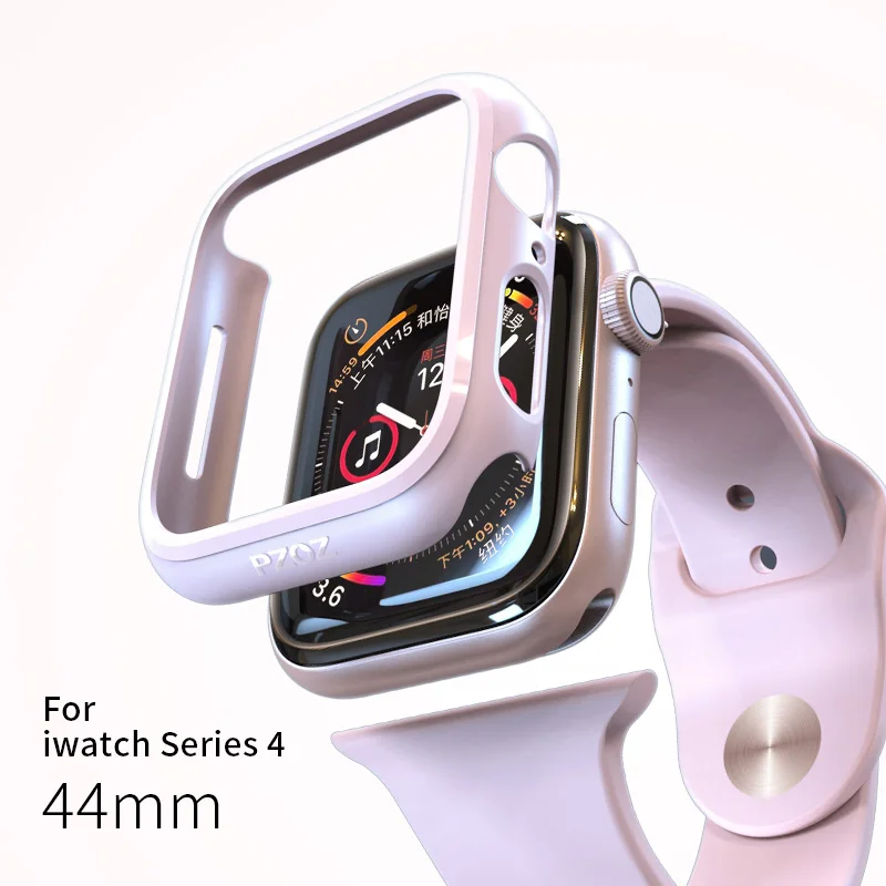 PZOZ для apple watch 5 4, защитный чехол, серия 40 мм, 44 мм, для apple watch 3, 2, 1, чехол, 38 мм, 42 мм, защита экрана, ультратонкий - Цвет: 44mm iwatch 4 Pink