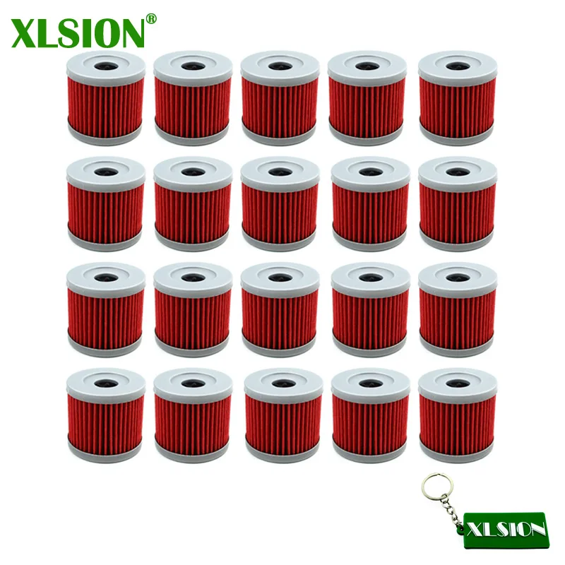 Xlsion 20 шт. масляные фильтры для YX150 YX160 Z155 150cc 160cc 1P60 Lifan Zongshen Loncin CB250 двигателя 150cc 200cc 250cc Байк