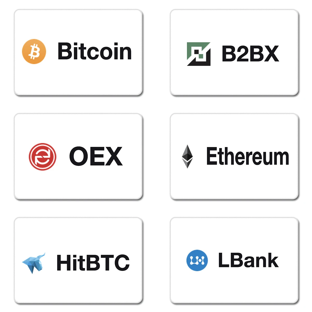OEX HitBTC B2BX Lbank эфириум Биткоин обмен дизайн натуральный резиновый коврик для мыши