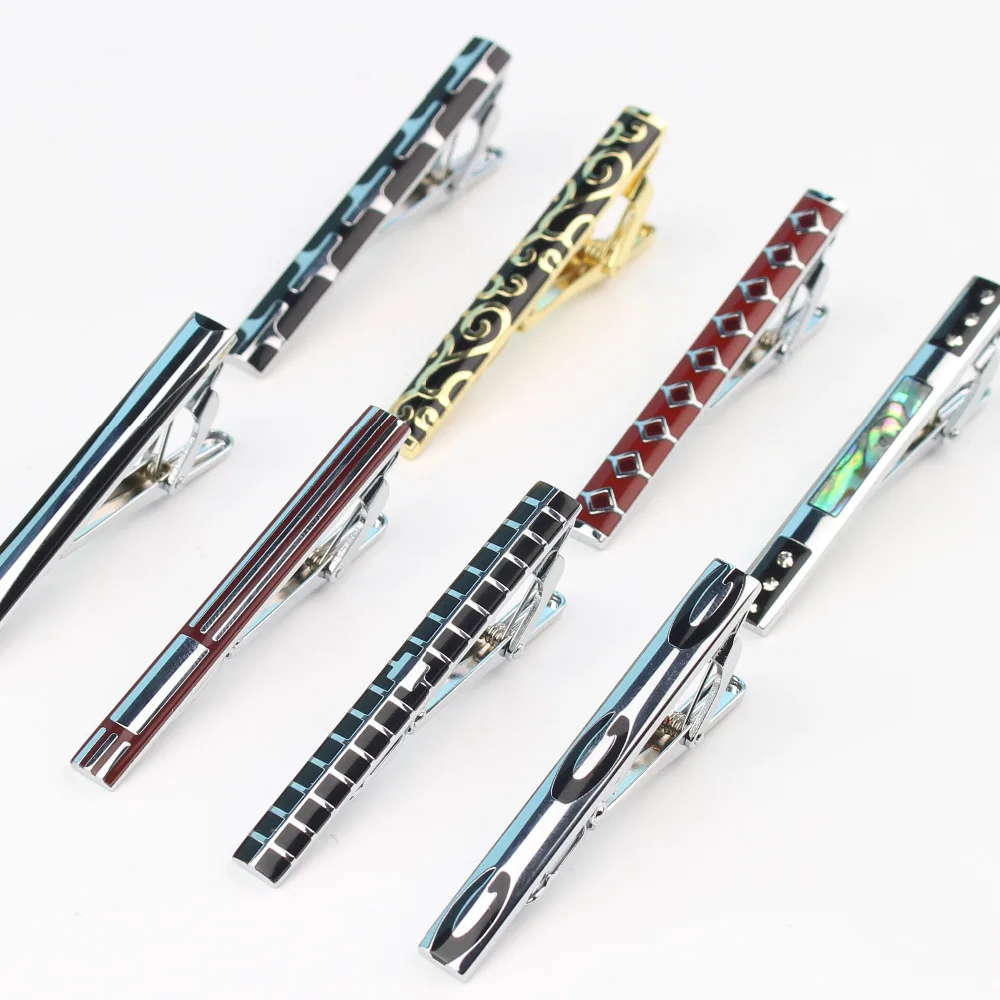 

Jewelry Cute Glass Metal Ties Clips Gentlemen Classy Necktie Tie Clip Pin