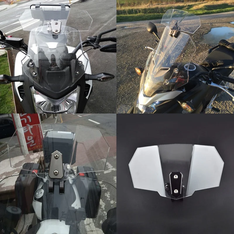 Универсальный Регулируемый Ветрозащита ветер дефлекторное лобовое стекло мотоциклетные Запчасти для Триумф Suzuki Yamaha Honda Kawasaki KTM