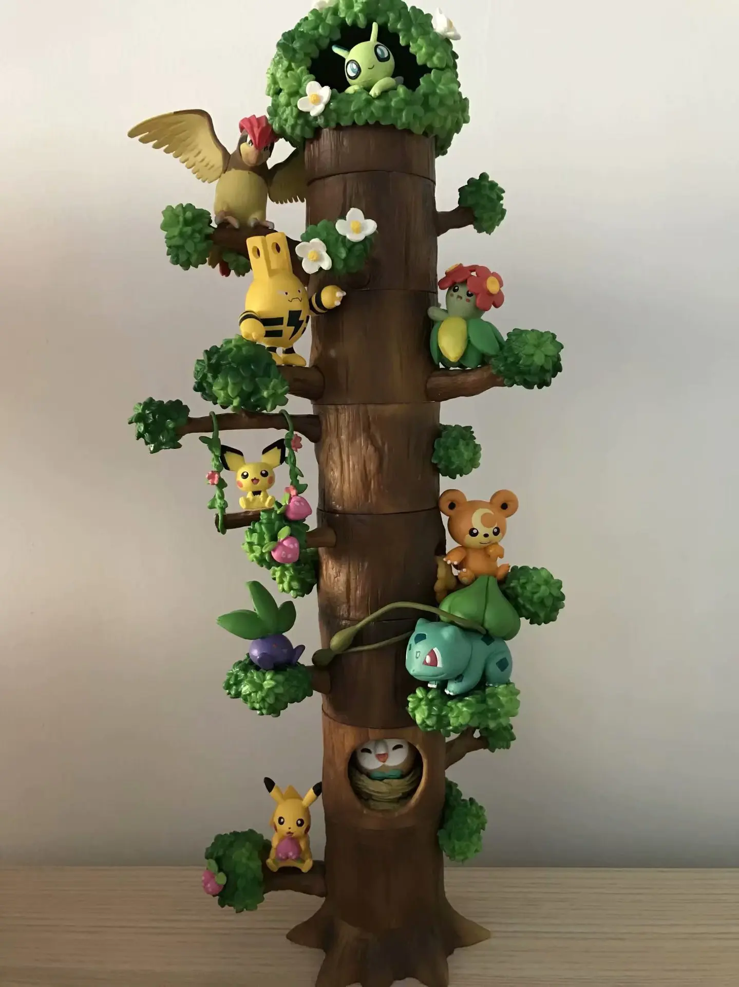 

Little Monster Action Figures Pikachu Bulbasaur Tree Forest Toys