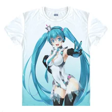 Nuevo Anime Hatsune Miku sakura T-shirt Senbonzakura Cosplay YUKI MIKU Vocaloid Kagamine camiseta de Manga Corta Camisetas