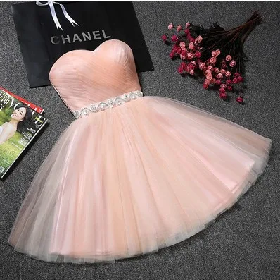 

Beauty Lace Pink Champange Lace Evening Dresses Short Sweet Heart Long Party Prom Reflective Dresses 2020 Plus Size Party Gowns