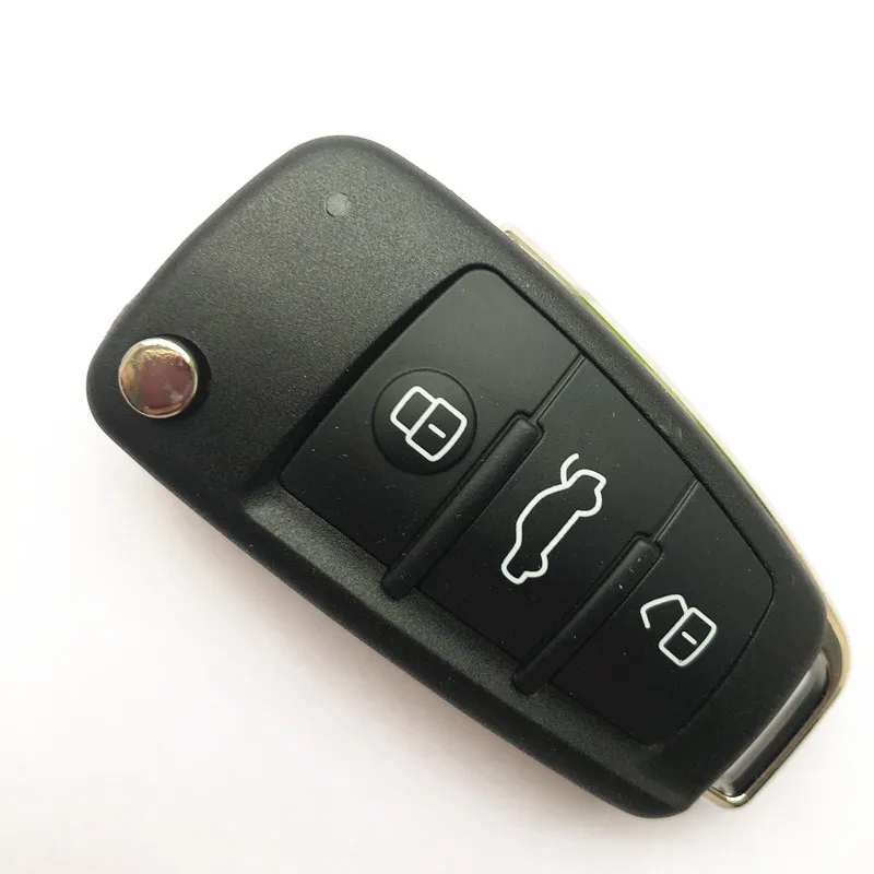 Высокое качество послепродажный 3 кнопки 434 МГц KYDZ флип дистанционный ключ для Audi A1 A3 Q3-8V0 837 220