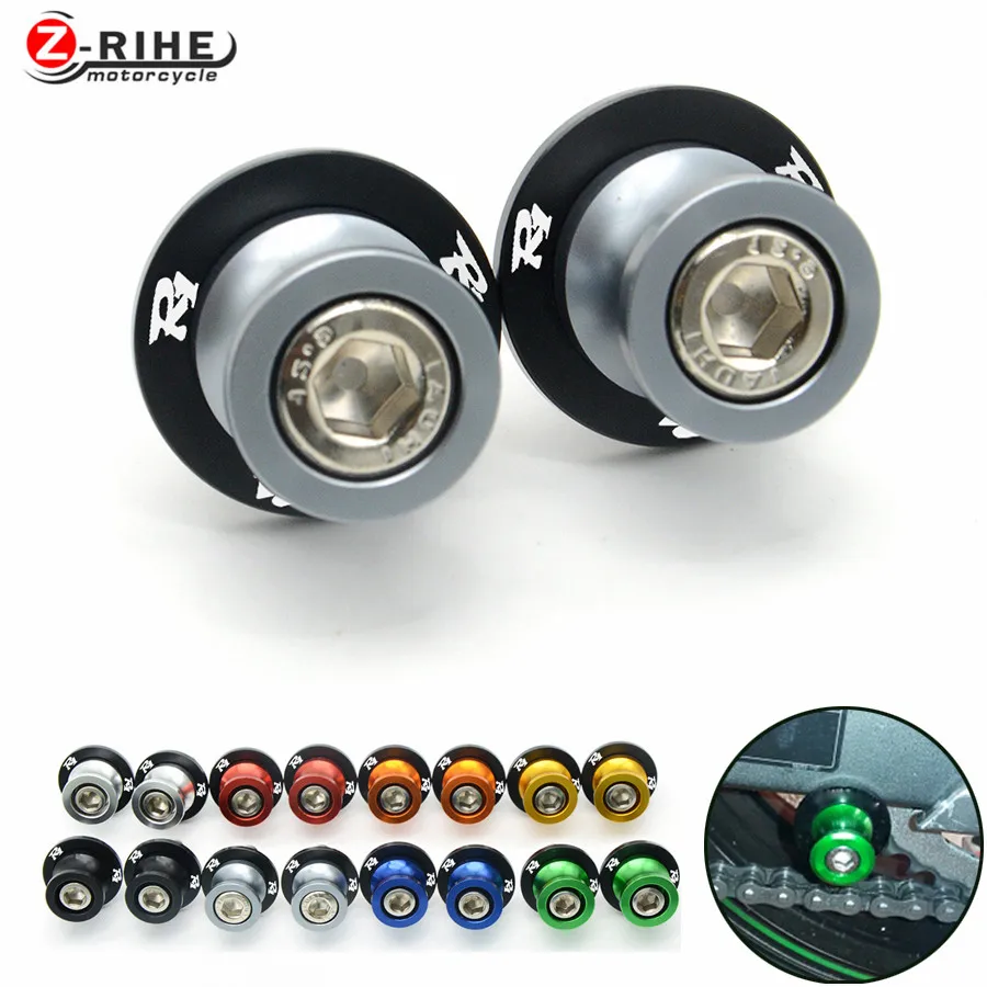 

For Free delivery 6mm Motorcycle CNC Swingarm Sliders Spools Paddock Stand Bobbins Swing Arm For Yamaha MT09 MT-09 R1 R3 R6 R25