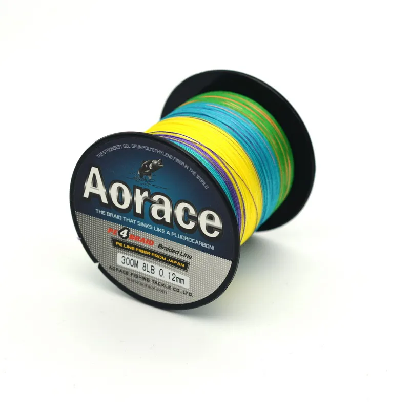 Aorace Brand Super Strong Japan 300m Multifilament PE Braided Fishing Line 100 LB 0.60MM Fishing Lines Tackle