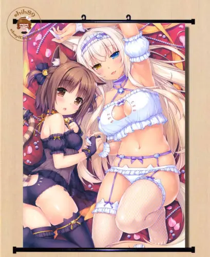 

Chocola&Vanilla Neko Para GAME Home Decor Poster Wall Scroll Mural