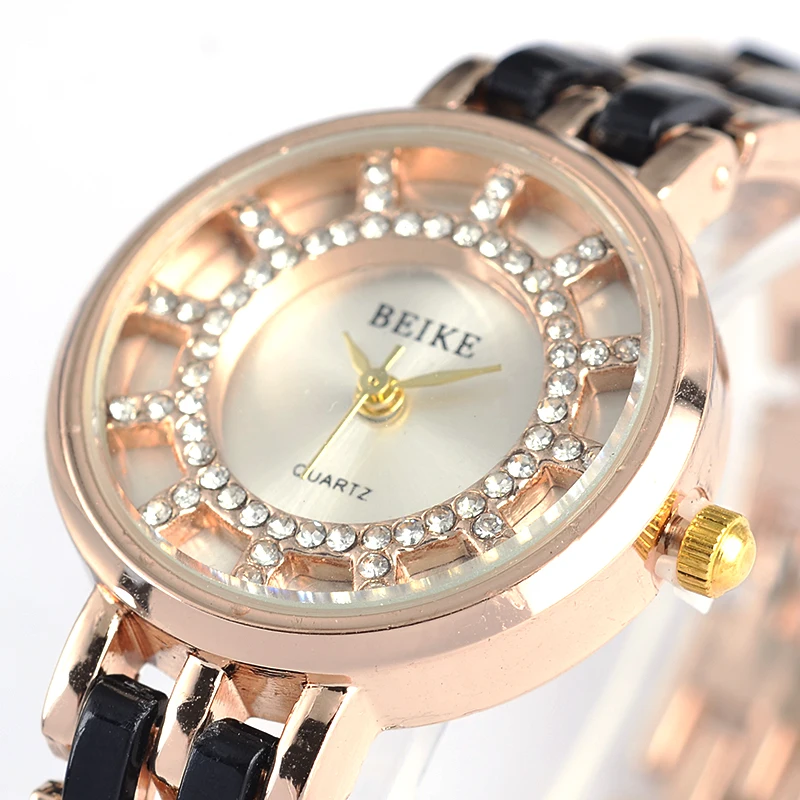 

2019 Luxury Brand Bracelet Watches High Quality Shinning Upstart Steel Women Watches Rhinestone Designer Ladies Dress Watch