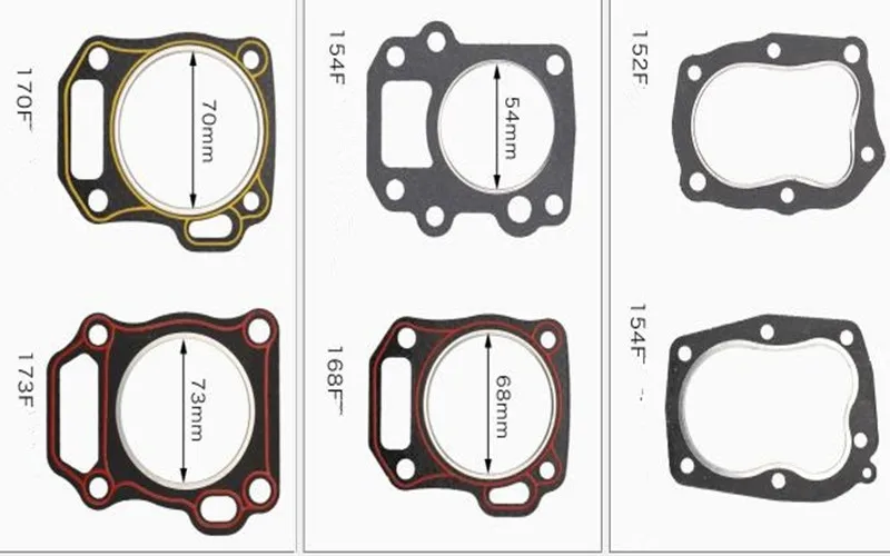 Cylinder Head Exhaust Muffler Full Gaskets for Honda GX420 GX440 192F 8.5 KW Engine Cylinder Head Exhaust Muffler Full Gaskets for Honda GX420 GX440 192F 8.5 KW Engine