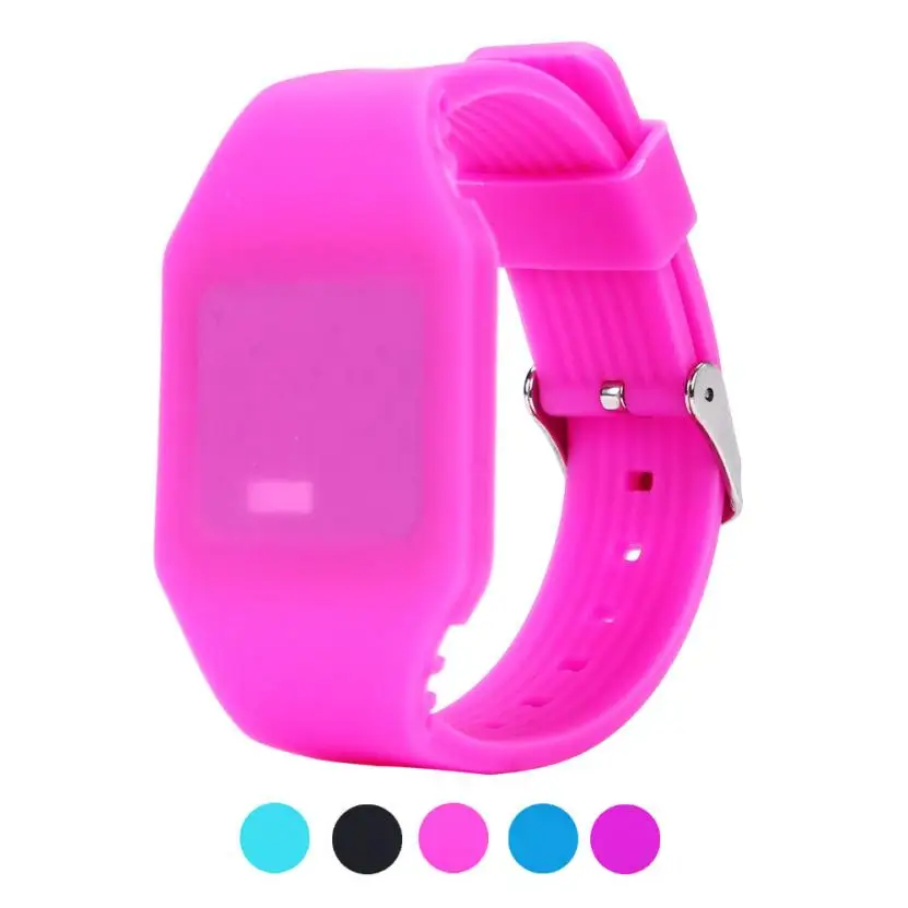 2018 Лидер продаж детские часы мужские женские силиконовые светодио дный часы спортивные браслет цифровые наручные часы подарки Бесплатная
