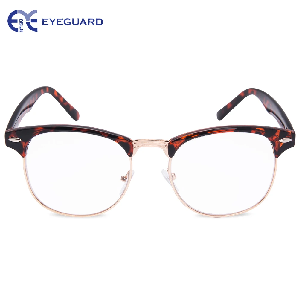 EYEGUARD круглая половина дужки Металл Пружинные шарниры классические очки для чтения читателей унисекс для мужчин и женщин с жестким чехлом