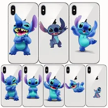 

Phone Case Stitch Funny Cute Cartoon Capa Transparent Silicone Clear TPU Soft Cover for iphone X 6 7 6S 8 plus SE 5 5S