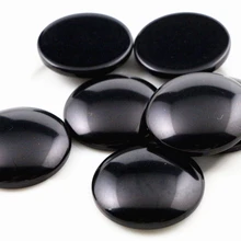 Новая мода 10 шт 25 мм черный цвет плоская задняя Смола Кабошоны Камея G4-01