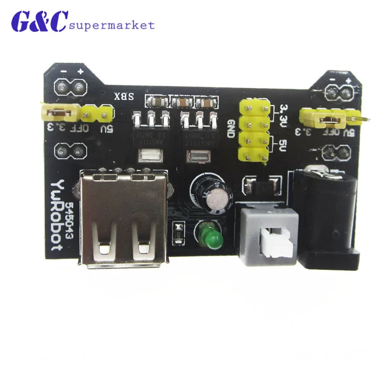 MB-102 Module 2 Channel Board MB102 DC 7-12V Micro USB Interface Breadboard Power Supply Module for arduino Diy Kit