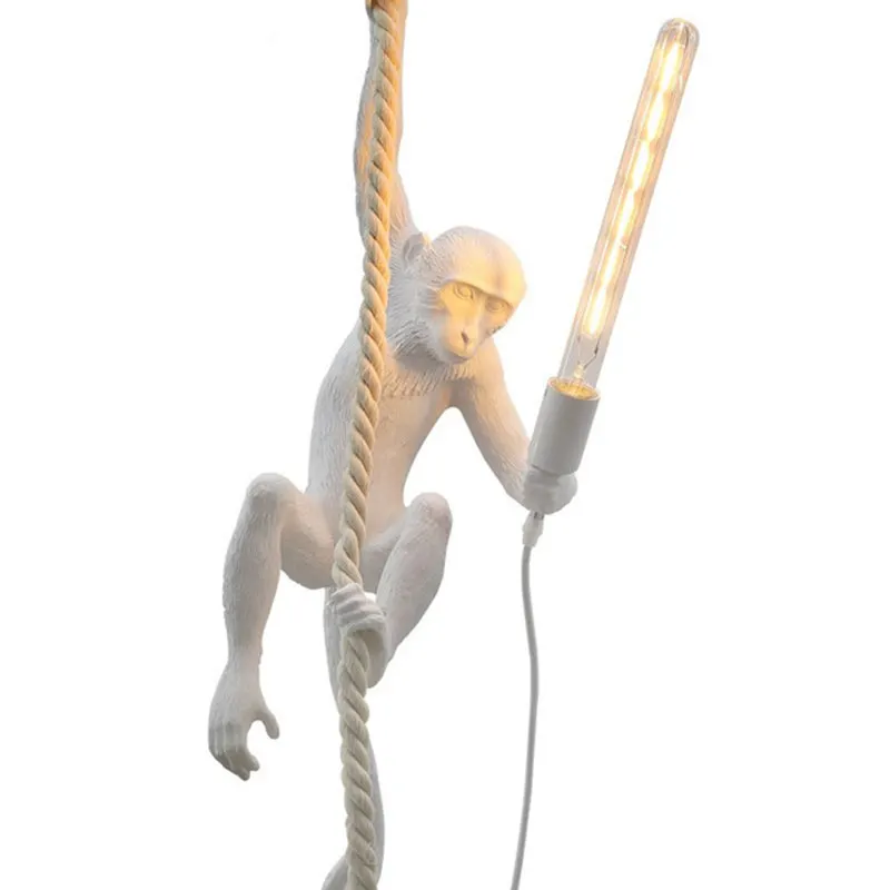 Скандинавский дизайнер обезьяна настольная лампа Личность Простой кабинет бар промышленный ретро ветер художника Настольный светильник