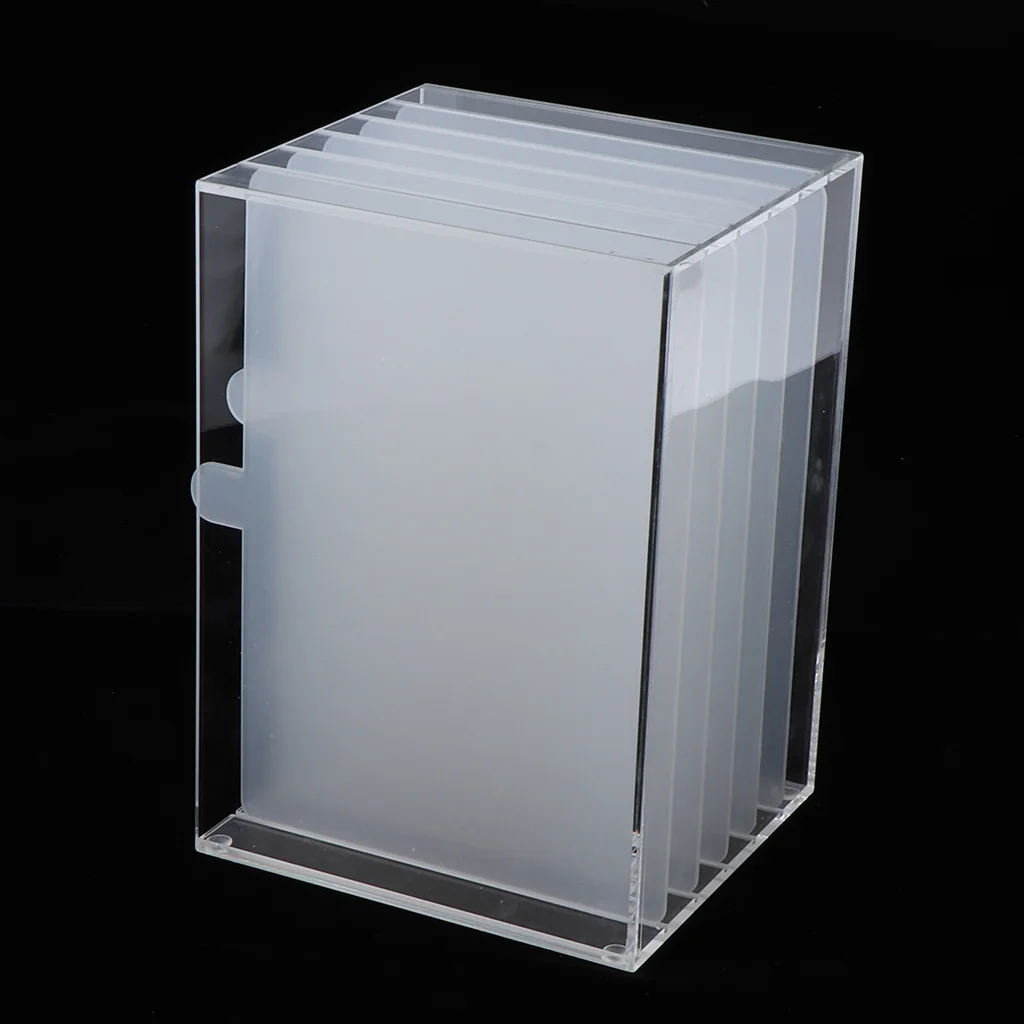 Kesoto Dustproof Acrylic Nail Art Color Display Tray Stand False Eyelash Storage Board