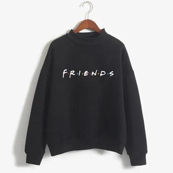 

CDJLFH Friends Tv Cute Women Hoodies Pullover 2017 Autumn Coat Winter Loose Fleece Thick Knit Sweatshirt Female