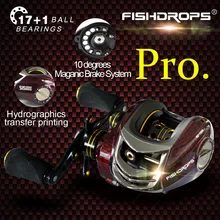 Fishidrops BC150 18 шарикоподшипники Мультипликаторной катушки правой левой руки металлические рыболовные приманки литья катушки с обгонной муфтой