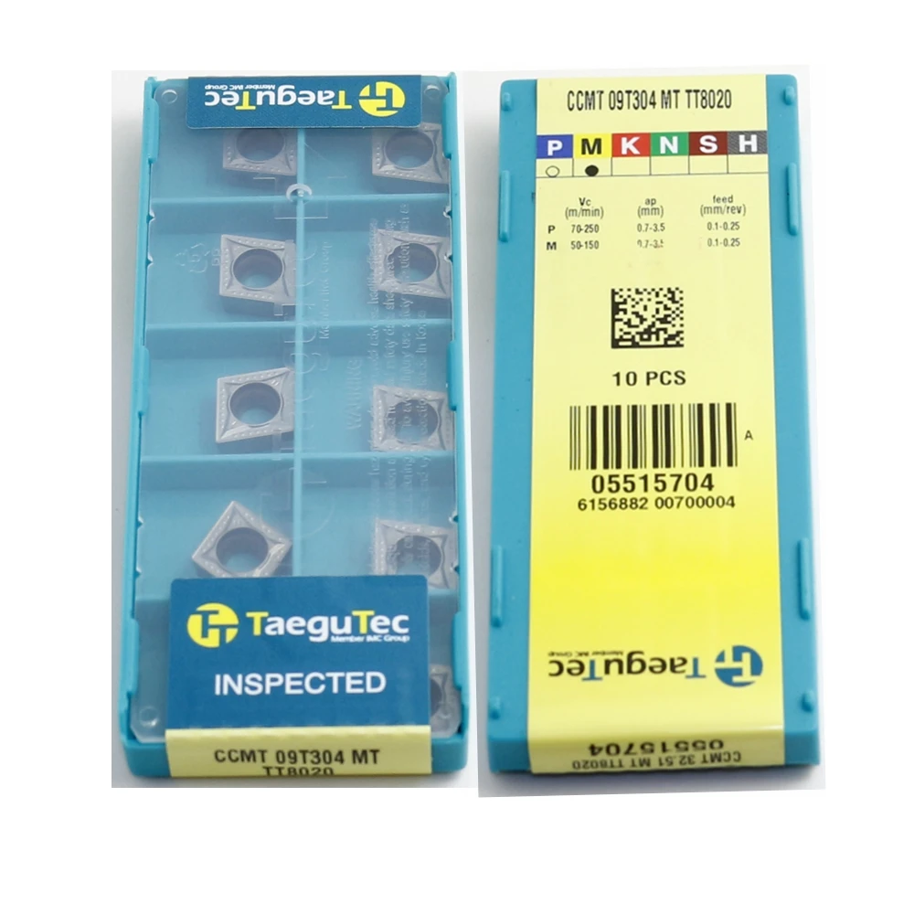 

CCMT09T304 MT TT8020 CCMT09T304 MT CT3000 CCMT09T304 MT TT5100 CCMT09T304 MT TT8125 TaeguTec Lathe or Boring Inserts 10pcs