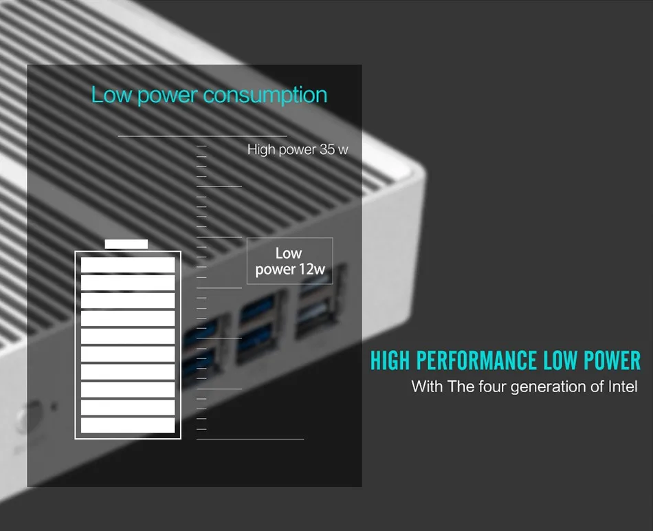 Безвентиляторный мини ПК компьютер Intel Core i3 5005U i5 4200Y i7 4610Y Windows 10 HTPC HDMI VGA двойной дисплей WiFi Компактный настольный ПК