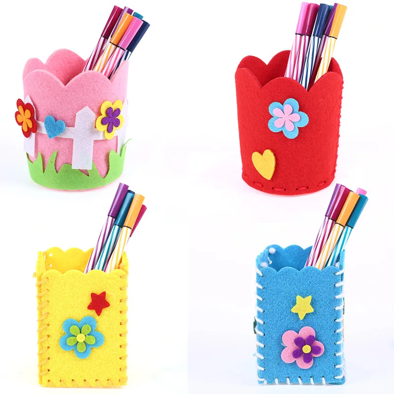 2018 Детские Развивающие DIY Craft Tangram блок комплект милый творческий ручки ручной работы контейнер DIY карандашница Дети Craft игрушки Наборы