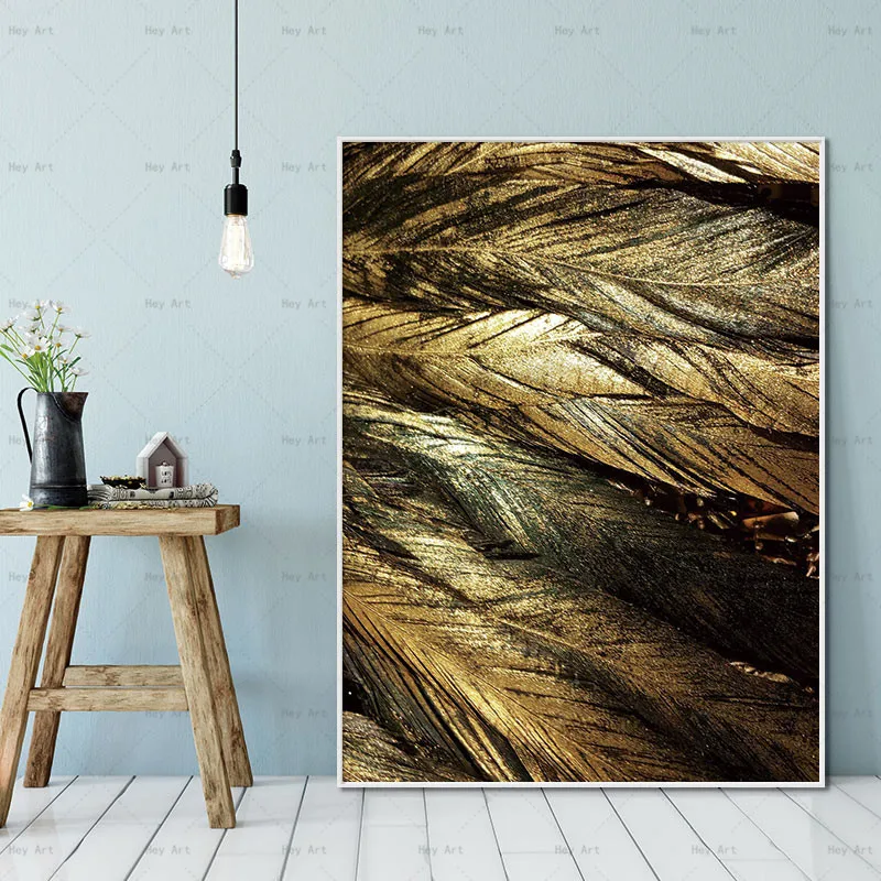 Frameless printing portrait picture Wall art prints feather canvas paintings for living room Figure Posters