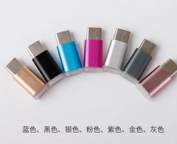 

by dhl or ems 500pcs Type-C Charger Adapter Type C Cable Charging Converter for Xiaomi mi6 Macbook Letv 2 Lenovo Z1