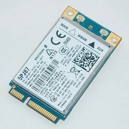 DW5540 F3607GW 3g Wi-Fi кард-WWAN Беспроводной модуль мобильного broadand 5PJ87 C680R H039R Pci-e 7,2 м для DELL E4310 E6400 E5400 E6410