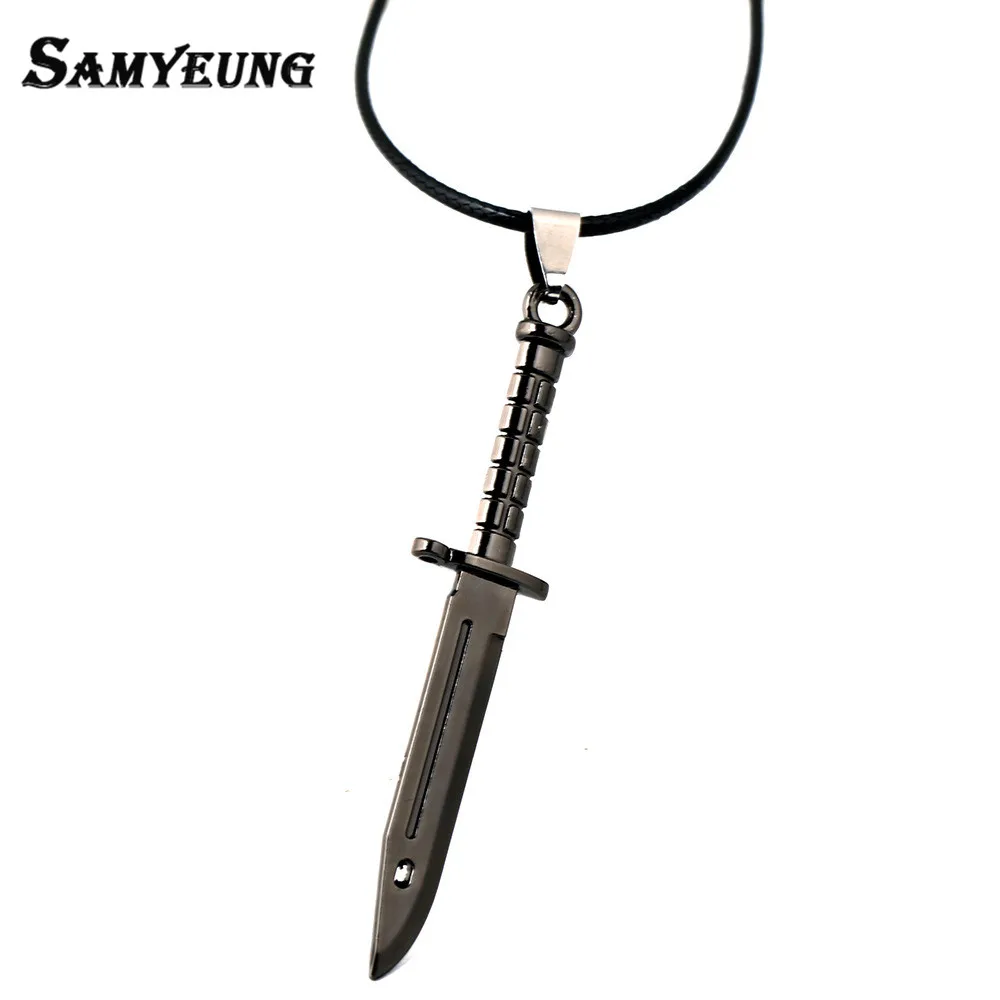 Samyeung CSGO нож брелок для мужчин Karambit брелок оружие CS GO M9 брелок для ключей Porte Clef Csgo бабочка брелок - Цвет: knife necklace