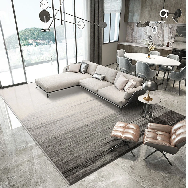 Серый ковер в скандинавском стиле для гостиной, современный коврик для гостиной, толстые ковры для спальни, домашний декор, коврики для столовой