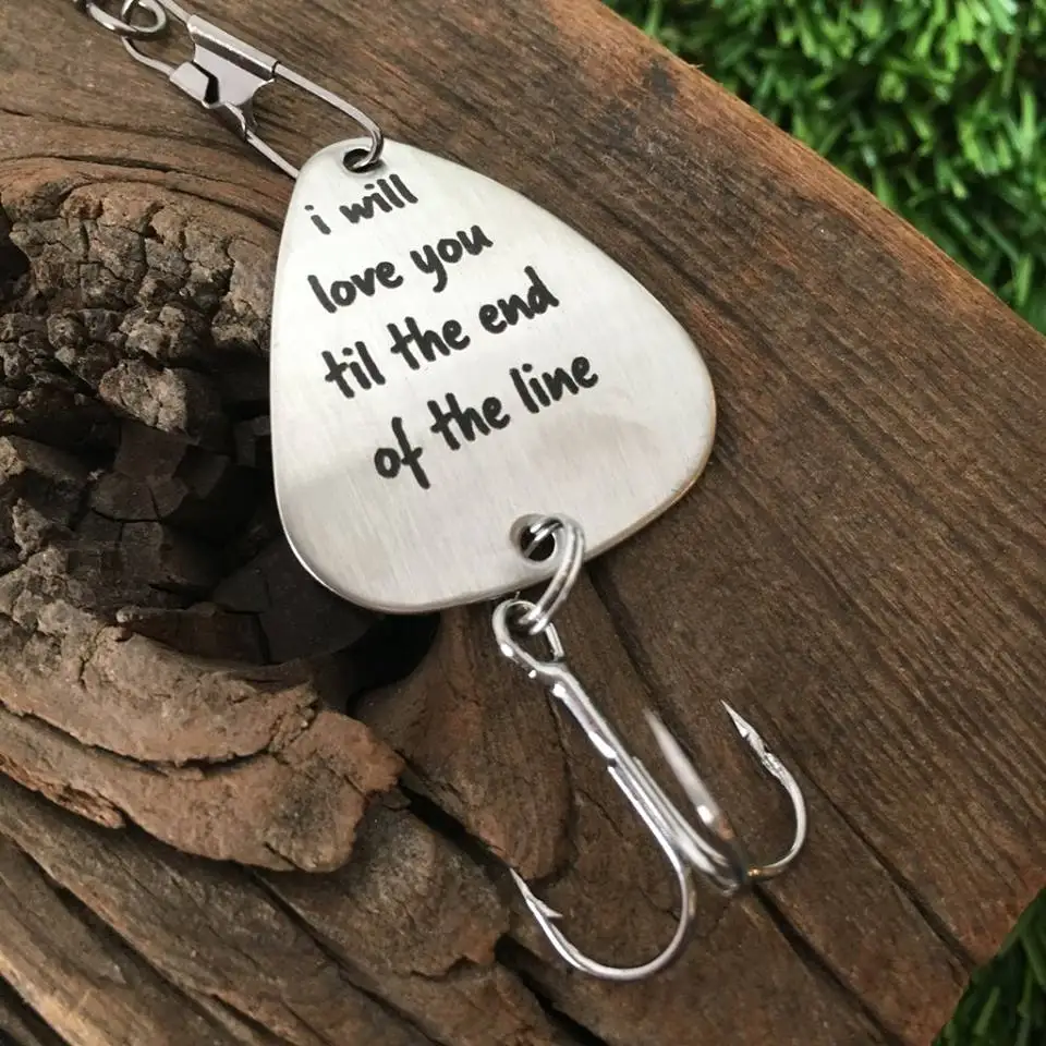 

Custom Fishing Lure Jewelry Stainless Steel Silver Fishhook for men/women Fashion Key Chain Accessories Best Gift