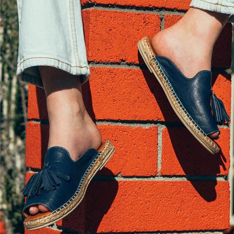 

Litthing Women Summer Slippers Casual 2019 Fashion Indoor Outdoor Shoes Women Comfort Tassels Slippers