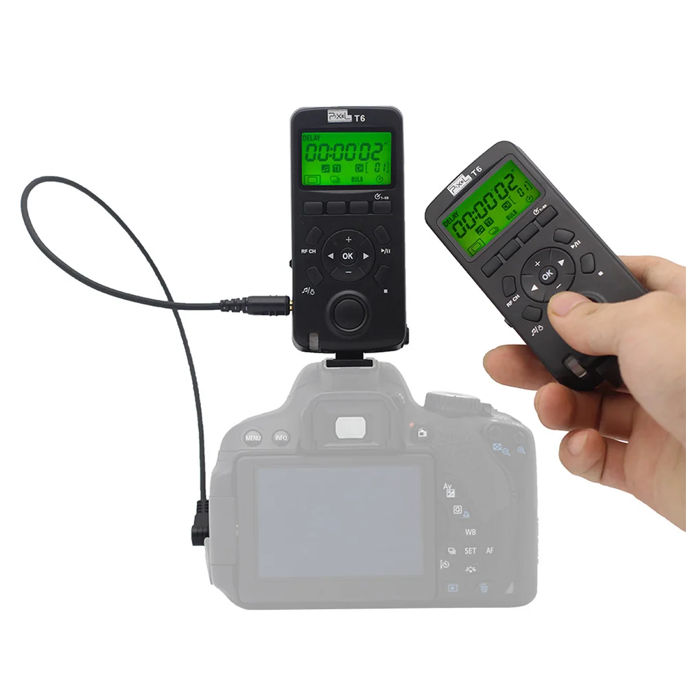 Pixel T6/TW 283 N3/TW283 E3 Беспроводной Таймер спуска затвора трансивер дистанционное