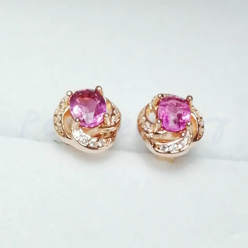 Турмалин серьги-гвоздики натуральный турмалин 925 серебро 0.5ct* 2 шт. драгоценный камень ювелирные украшения# J19011017