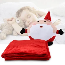Супер милый мультфильм Санта Клаус/Олень/плюшевая игрушка снеговик с ворсом Подушка Одеяло мягкая ткань подарки для ваших семьи детей