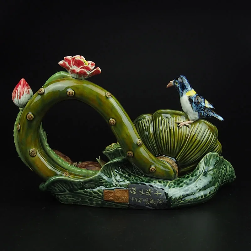 Народный художественный фарфор керамическая традиционная китайская фруктовая фигурка коллекция Яркие ручной работы для украшения дома SYXF019