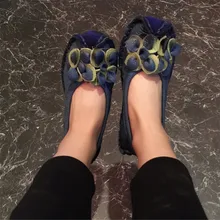 Демисезонный цветок Винтаж Обувь Удобные женские кожаные мокасины, лоферы, обувь для вождения Для женщин 25-61